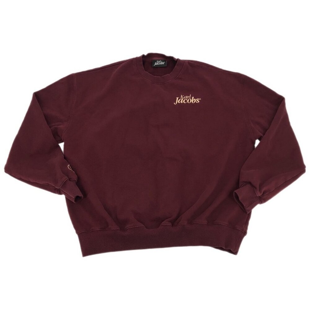 Karl Jacobs Red Cream Classic Sweatshirt | Relaxed Fit, Breathable